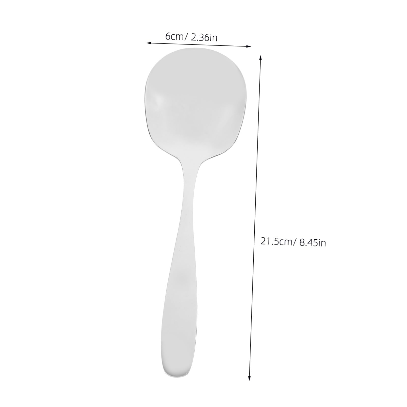 KICHOUSE Large Stainless Steel Serving Spoon Scratch Resistant Buffet Spoon for Restaurants Hotels Home Use for Soups Sauces More Stainless Steel