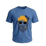 karlskopf – T-Shirt Herren mit coolem FISCHKOPP Motiv – Tshirt für Männer aus Bio-Baumwolle & handgefertigt mit Siebdruck – Kurzarm Baumwollshirt mit Rundhalsausschnitt & Aufdruck – Made in Germany