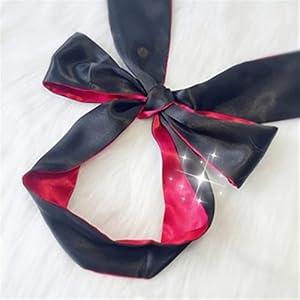 Soft Sleep Eyeshade Ademend Blindfold-accessoires (Color : Black red)