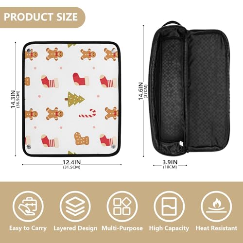 Organizador de herramientas para cabello 2 en 1 con tapete para plancha y estuche resistente al agua para planchas, rizadores y alaciadores, ideal para viajes miniatura 4
