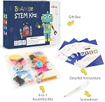 STEM Kits scientifiques pour enfants 6-8 8-10, STEM Construction de jouets pour les enfants Artisanats 6+ 7 8 9 10 11 12 Année Vieux Garçons Filles Cadeaux d'anniversaire, Sciences Expériences Kit d'ingénierie électronique 8-10