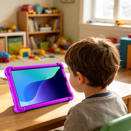 Case for onn 7" Tablet 2026 Gen 5 – Soft Silicone Shockproof Cover with Kickstand, Kid-Friendly (Purple) by Fannayipin - Used condition - Image 7