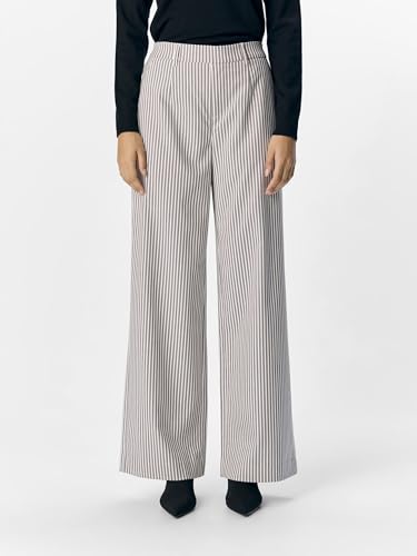 Pantalon à jambe ample Object OBJLISA coupe tailleur fluide haute qualité 34 - 7