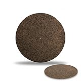 Dpofirs 12in Cork Turntable Mat, Non-Slip Anti-Static Slipmat for LP Records, Reduce Noise for Home Turntables DJ & VJ Decor & Equipment