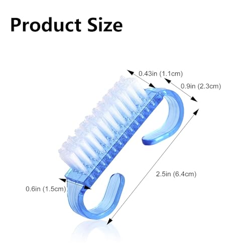 4pcs Nail Cleaning Brushes with Plastic Handles - Image 2