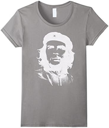 Women's Che Guevara revolutionary - Hand painting art T Shirt Medium Slate