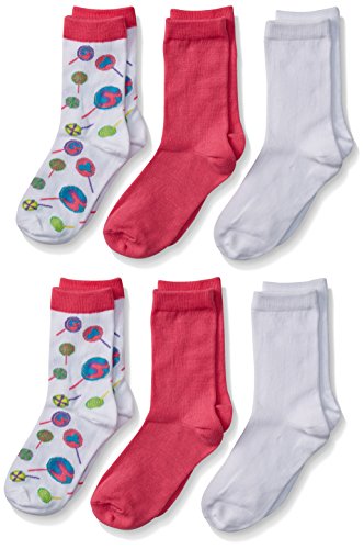 Fruit of the Loom Girl's 12 Pack Lollipop Crew Socks
