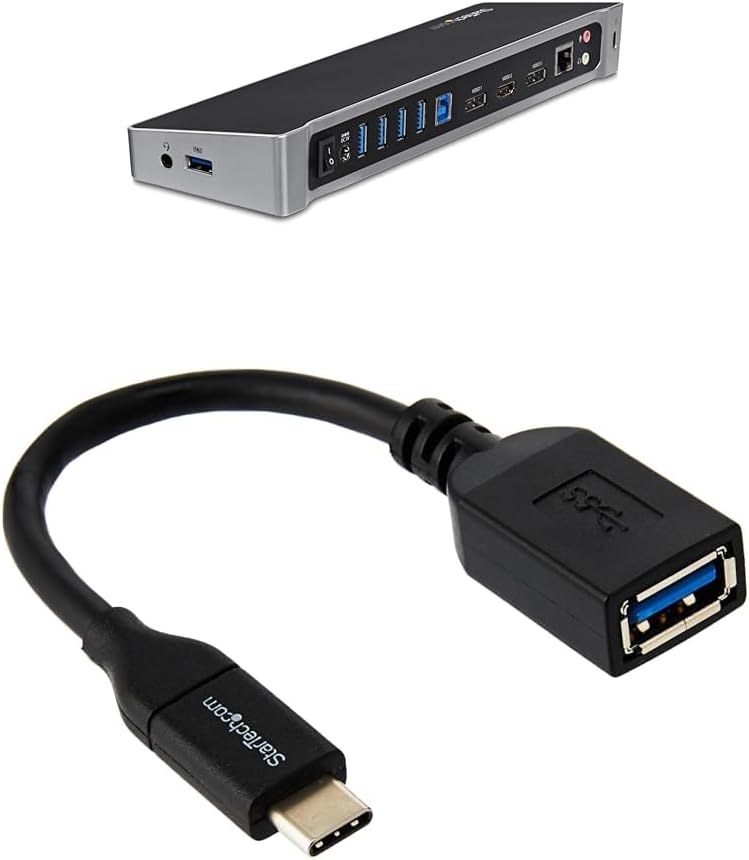 Docking Station StarTech.com Triple Monitor USB 3.0 y USB-C, 2X 4K DisplayPort y HDMI