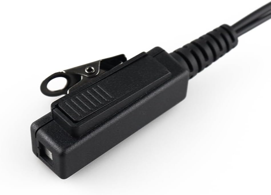 USB-C Covert Acoustic Tube Earpiece with PTT Button & in-Line Mic - Compatible with Teams, Zello, and Walkie Talkie Apps on Android/iOS Smartphones