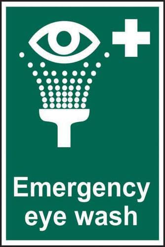 Emergency Eyewash Sign First Aid Metal Tin Sign 8 x 12 inch for Industrial & Commercial