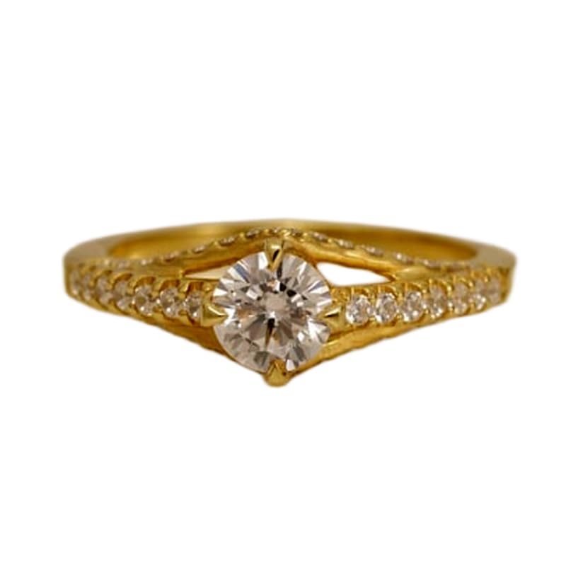 Demi-alliance en argent sterling 925 anti-ternissement pavée CZ LK_DHR_0806