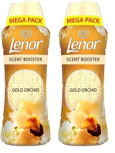 Lenor Parfum de Linge en Perles pour Lessive, 35 Lavages, Ambre et Orchidée, Fraîcheur Non-stop jusqu'à 12 Semaines de Stockage (Lot de 2)