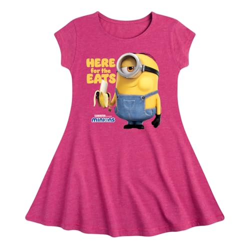 Despicable Me Minions - Only Here for The Eats - Toddler & Youth Girls Fit & Flare Dress