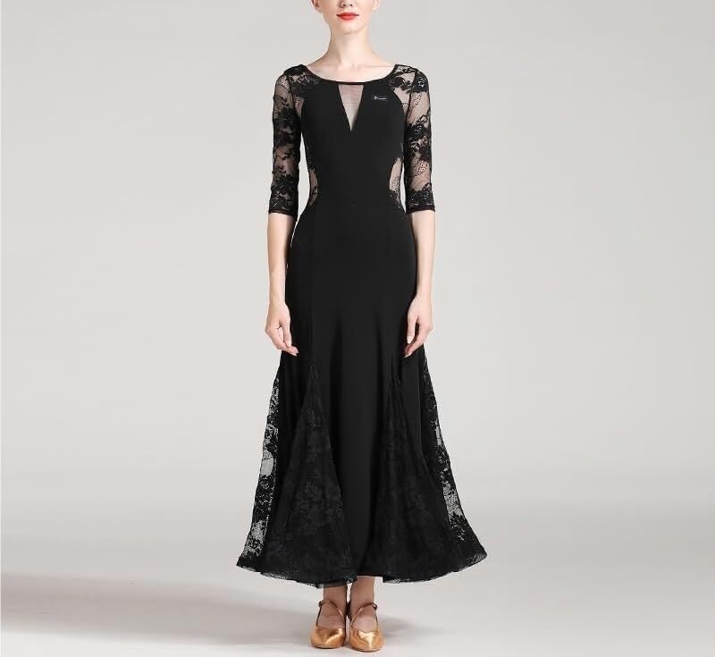 National Standard Tanzkleid National Standard Tanzrock Lang Modern Walzer Tango Tanzkostüm für Wettkampf
