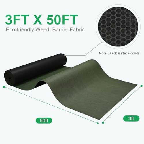 EnonGarden NEW Weed Barrier Landscape Fabric (3FTx50FT) — view 2