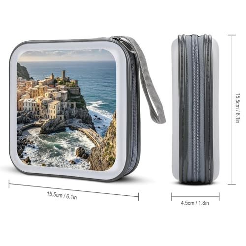 Funda para CD portátil para el coche y el hogar organizador con cremallera 3