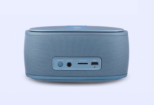 Image of KinGone K5 Bluetooth Speaker with TF Car MP3 Player and Handsfree - 360-degree and Both of Top & Bottom Surround Sound & Super Bass Blue AD