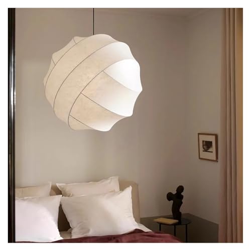 Lustre en soie anti-éblouissement, suspension boule japonaise 40cm pour éclairage doux