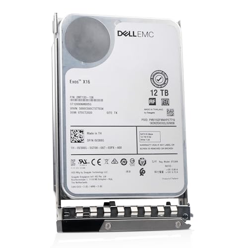 Dell 12TB 7.2K RPM SATA 6Gb/s 512e 3.5in Enterprise PowerEdge Hard Drive for: R440 R750 R450 T150 R470 T560 T40 R250 R740 R640 T550 T350 R540 R840 ME4024 R650XS R550 0V308G G16