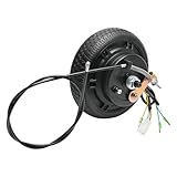 36V 250W Scooter Hub Motor Kit with 6.5 Inch Wheel 6.5x2C Solid Tire + Drum Brake Cable, Brushless Hub Motor Wheel for Scooter Mini Bike Go Kart E-Bike Wheelbarrow Motorcycle Bicycle Trolley