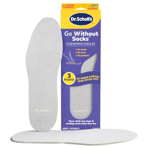 Dr Scholl’s Go Without Socks Insoles for Women Men...