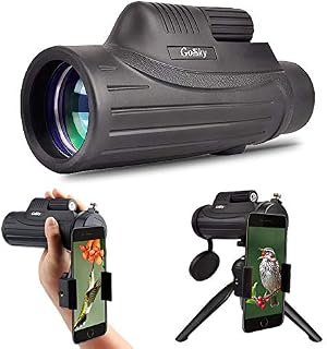 Gosky 12x50 Monocular Telescope with Smartphone Adapter and Tripod - BAK4 Prism FMC