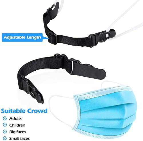 Mask Extender Strap,Ear Savers For Masks,Mask Extenders/Ear Savers,Masks Extension Hook Adjustable For Extending Masks Buckle Ear Protectors,Mask Straps For Back Of Head,Mask Ear Saver(12Pcs) #TOP2