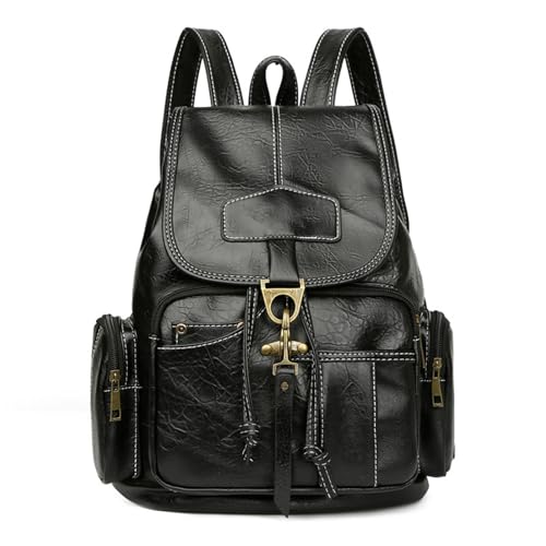 Sac à dos femme anti-vol contre les pickpockets | Petit format de ville noir étanche et chic