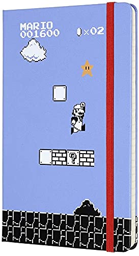 Moleskine Ltd Edition Notebook, Super Mario, Full Game / Blue, Large, Ruled Hard Cover (5 x 8.25)