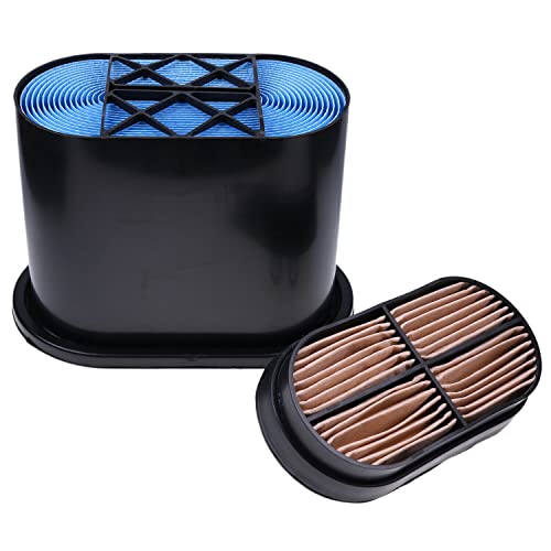 Solarhome Element Air Filter Set 333/D2696 32/925683 Compatible with JCB Backhoe Loader 215T 3CX 4T 3CX COMPACT 406SVC 406T4 407T4 409T4 4CX 540-170 TM320AGRI TM320S 215 T by Solarhome - Image 2