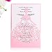 PONATIA 25PCS Laser Cut Crown Wedding Invitations Cards for Birthday Sweet 15 Quinceañera Party Invite, Wedding Bridal Engagement Invite (Pink)