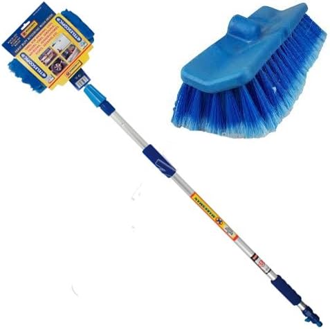 2m 6ft Telescopic Extendable Car Van Wash Washing Brush - Water Fed Windows | Quality Durable Long Lasting Brush Metre Foot Squeegee | Expandable Extendable | Trucks Caravans Conservatories Boats
