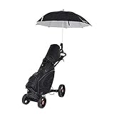 ZHANGYUEFEIFZ Golftrolley Zieh Golfcarts 4-Rad-Push-Pull-Golf Cart Faltbare Leicht Golf Trolley mit Handbremse, Schirmständer, Getränkehalter, glatten Rad, Multi-Funktions-Panel