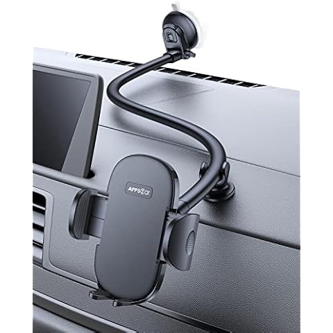 APPS2Car Gooseneck Car Phone Holder, 13 Inch Universal Long Arm Car Holder ,Car Windscreen&Dashboard Phone Mount, Suction Cup Phone Holder Compatible for All Phone Cover