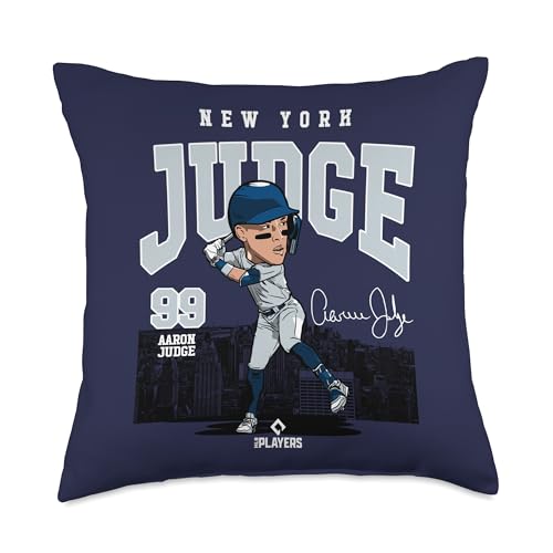 Aaron Judge | New York Baseball MLB Players | MLBJUD3005 Throw Pillow