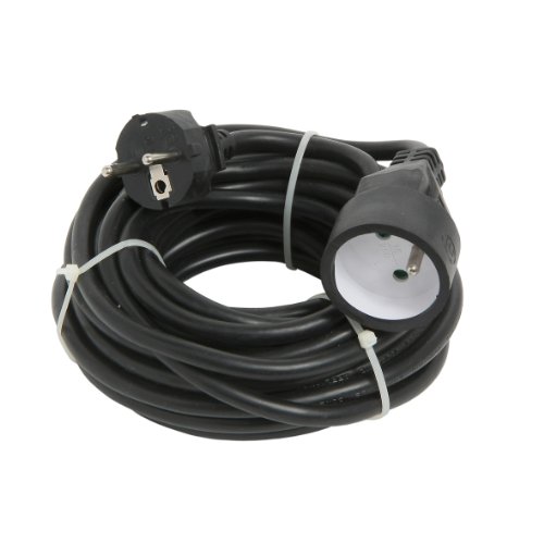 Rallonge Electrique DEBFLEX 10m noire HO5VV-F 3G1,5 mm² pour prolongateur de câble domestique
