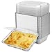 WHDepot 1 Lb Small Aluminum Foil Pans with Clear Lids (50 Pack), Disposable Cookware, Takeout Trays, Food Containers for Restaurants & Catering, Recyclable