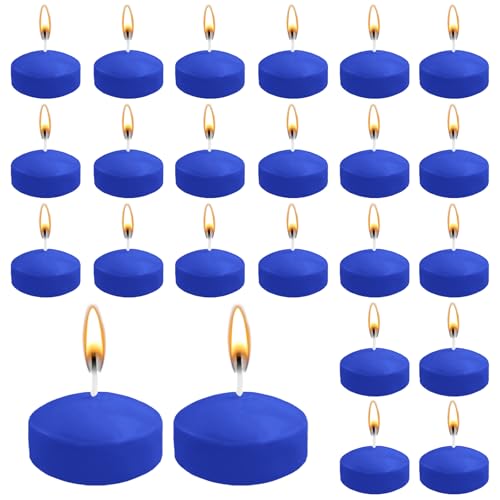 24 Piezas Velas Flotantes, 5 Cm Azul Velas Flotantes, Para Bodas, Veladas Románticas, Despedidas De Soltera, Decoraciones Azul