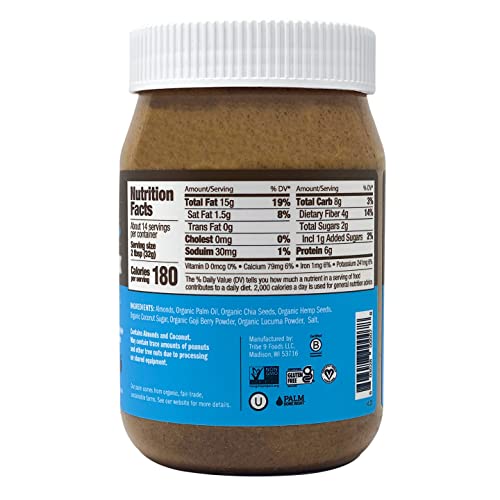 Superfood Almond Butter by Yumbutter, Gluten Free, Vegan, Non GMO, 16oz Jar (Pack of 2) - Thumbnail 2