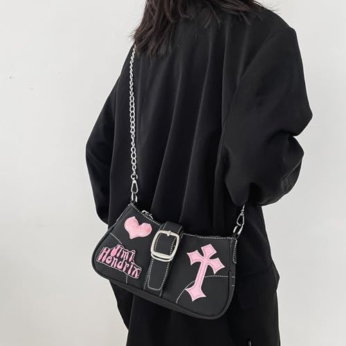 Y2k Accessories Y2k Wallet Crossbody Bag Gothic Retro Crossbody Bag Women's Shoulder Bag2