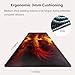 knseva. Large Gaming Mouse Pad with Stitched Edges, Abstract King Bird Phoenix After Fire Shower Renascence, Anti-Slip Rubber Base & Waterproof Fabric Surface XXL Extended Desk Mat