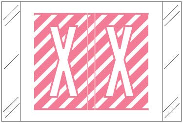 Doctor Stuff - File Folder Labels, Alphabet Letter X, Tabbies 12000 - Cram Series Compatible Alpha Stickers, Pink, 1