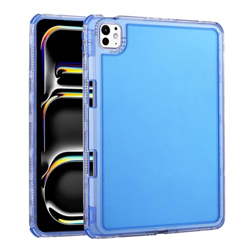 Coque iPad mini 7 6 bleu antichoc triple couche en silicone rigide