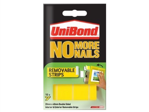 3XNo More Nails Strip Ultra-Strong Removable Translucent - Pack of 20