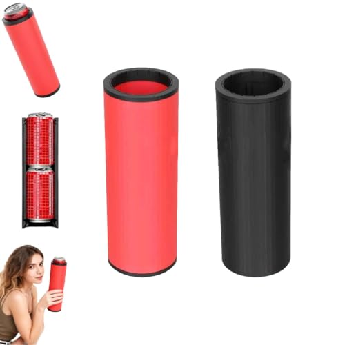 Double Tactical Can Holder,Ultra Chill System,Fits 2 Standard 12oz Cans,3D Printed for Beer Soda Drinks,Parties,Camping,Tailgati