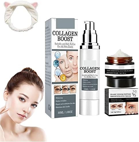 Jaysuing Collagen Boost Anti-Aging Serum Firming Eye Cream, Instantly Ageless Collagen Boost Anti-Aging Serum, Leideli Collagen Firming Serum (2 Pcs C)