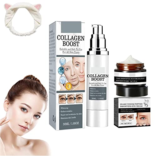 Jaysuing Collagen Boost Anti-Aging Serum Firming Eye Cream, Instantly Ageless Collagen Boost Anti-Aging Serum, Leideli Collagen Firming Serum (2 Pcs C) #TOP2