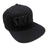 Savage Embroidered Shadow Style Flat Bill Black Snapback Cap