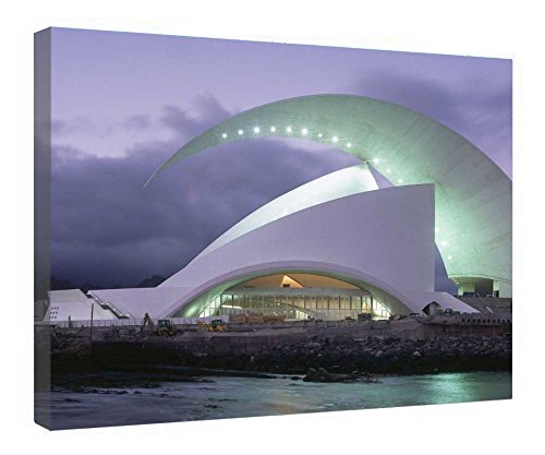 Toile Tenerife Calatrava déco salon cadre bois prêt à suspendre