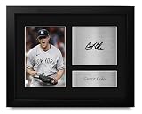 HWC Trading Gerrit Cole New York Yankees Gifts Printed Signed Autograph Picture for Baseball Memorabilia Fans - US Letter Framed (ID-007894)